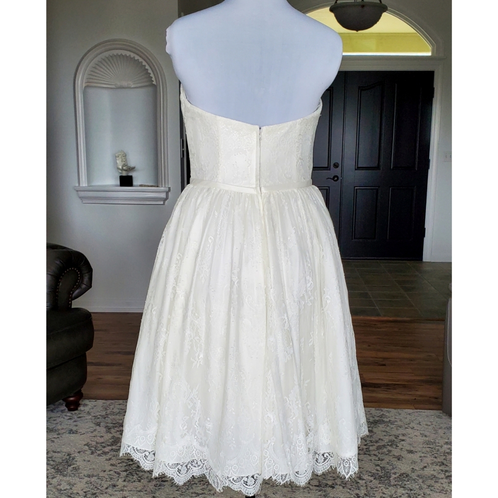 Wedding Gown by Mon Cheri, Ivory, midi, strapless - Picture 3 of 17
